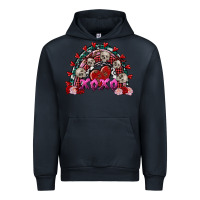 Navy Skull Xoxo rainbow Valentine's Day Urban Hoodie - FaDigitalArtStudio