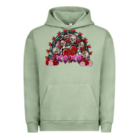 Pigment Oil Green Skull Xoxo rainbow Valentine's Day Urban Hoodie - FaDigitalArtStudio