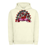 Pigment Pistachio Skull Xoxo rainbow Valentine's Day Urban Hoodie - FaDigitalArtStudio