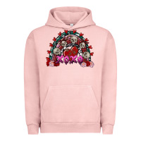 Pigment Salmon Skull Xoxo rainbow Valentine's Day Urban Hoodie - FaDigitalArtStudio