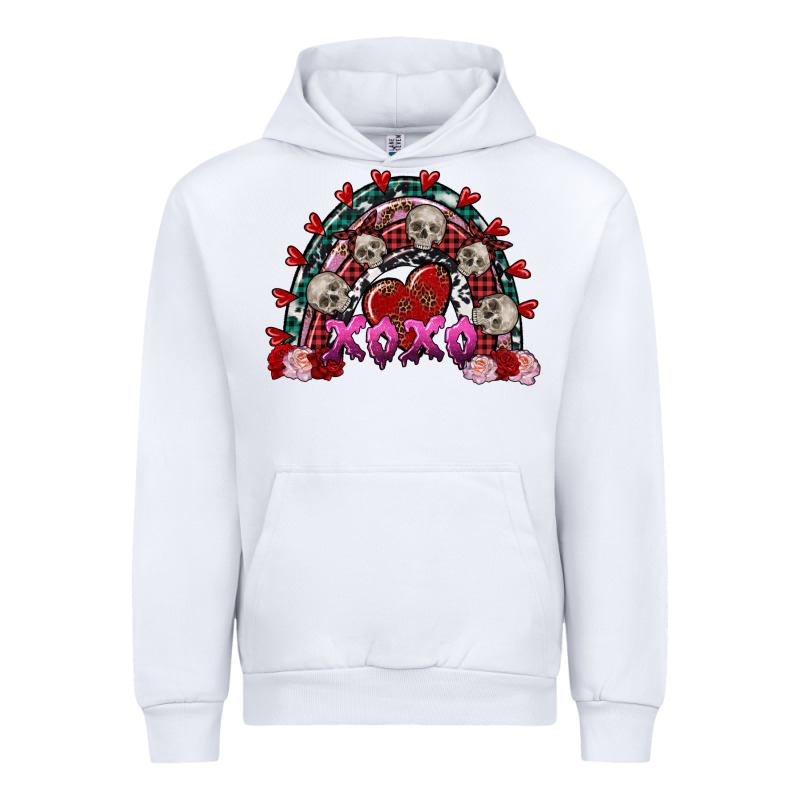 Skull Xoxo Rainbow Valentine's Day Urban Hoodie by FaDigitalArtStudio | Teevron