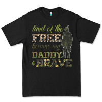 Black land of the free because my daddy is brave Premium Tee - HRA Design Shop
