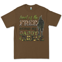 Cacao land of the free because my daddy is brave Premium Tee - HRA Design Shop