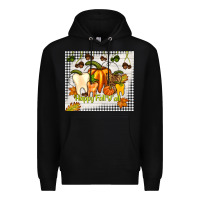 Black happy fall y'all teeth Premium Hoodie - TumblerDesignByShophia