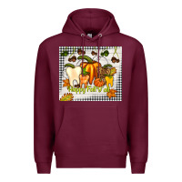 Burgundy happy fall y'all teeth Premium Hoodie - TumblerDesignByShophia