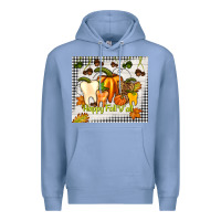 Colony Blue happy fall y'all teeth Premium Hoodie - TumblerDesignByShophia