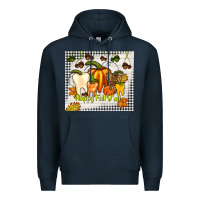 Navy happy fall y'all teeth Premium Hoodie - TumblerDesignByShophia