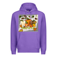 Purple happy fall y'all teeth Premium Hoodie - TumblerDesignByShophia