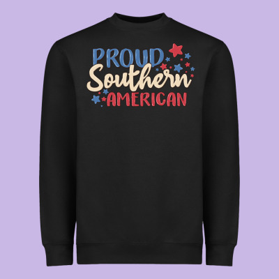 Proud Southern American Heavyweight Sweatshirt Designed By Maliassmallbusiness