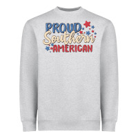 Heather Grey proud southern american Heavyweight Sweatshirt - MaliasSmallBusiness