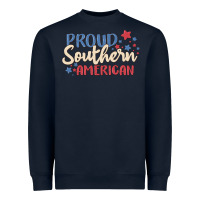 Navy proud southern american Heavyweight Sweatshirt - MaliasSmallBusiness