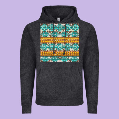 Aztec Cowhide Seamless Vintage Hoodie Designed By Adodesignshop