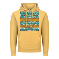 Vintage Mustard aztec cowhide seamless Vintage Hoodie - AdoDesignShop