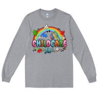 Heather Grey childcare life Long Sleeve Tee - MaliasSmallBusiness