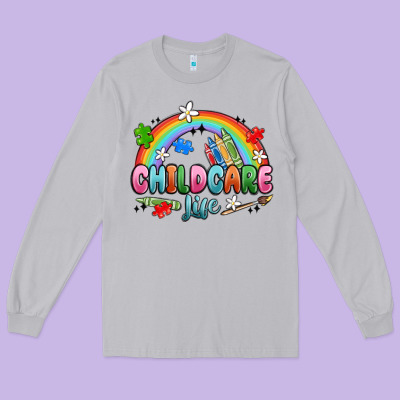 Childcare Life Long Sleeve Tee Designed By Maliassmallbusiness