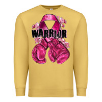 Antique Gold Warrior Breast Cancer with boxing gloves Premium Sweatshirt - NancyCooperArtShop