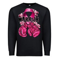 Black Warrior Breast Cancer with boxing gloves Premium Sweatshirt - NancyCooperArtShop