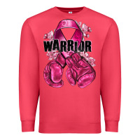 Cardinal Warrior Breast Cancer with boxing gloves Premium Sweatshirt - NancyCooperArtShop