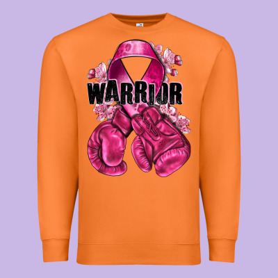 Warrior Breast Cancer With Boxing Gloves Premium Sweatshirt Designed By Nancycooperartshop