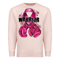 Pale Pink Warrior Breast Cancer with boxing gloves Premium Sweatshirt - NancyCooperArtShop