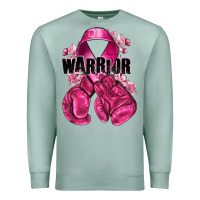 Seafoam Warrior Breast Cancer with boxing gloves Premium Sweatshirt - NancyCooperArtShop