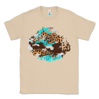 Mushroom cowhide leopard turquoise patch Classic Tee - AdoDesignShop