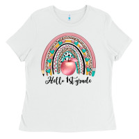 White hello 1 st grade Ladies Tee - JahusDesignShop