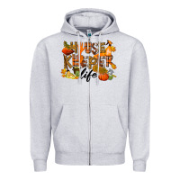 Heather Grey Housekeeper life fall Zipper Hoodie - LillyAllenDesigns