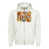 Oatmeal Heather Housekeeper life fall Zipper Hoodie - LillyAllenDesigns