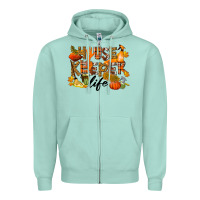 Seafoam Housekeeper life fall Zipper Hoodie - LillyAllenDesigns
