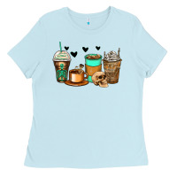 Baby Blue skeleton coffee cups Ladies Tee - Zillion Design Studio