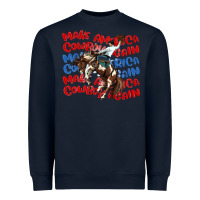 Navy make america cowboy again Heavyweight Sweatshirt - MaliasSmallBusiness