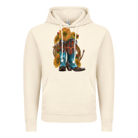Vintage Artic western boots with sunflowers Vintage Hoodie - Artiststas