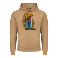 Vintage Camel western boots with sunflowers Vintage Hoodie - Artiststas