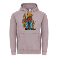 Vintage Zinc western boots with sunflowers Vintage Hoodie - Artiststas