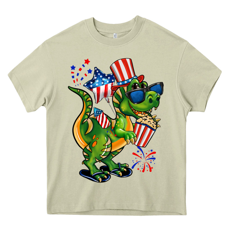4th Of July T-rex Heavy Core Tee by CowGirlArtShop | Teevron