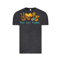 Vintage Black peace love country cowhide cowboy hat Vintage Tee - AdoDesignShop