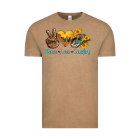 Vintage Coffee peace love country cowhide cowboy hat Vintage Tee - AdoDesignShop