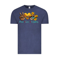 Vintage Denim peace love country cowhide cowboy hat Vintage Tee - AdoDesignShop