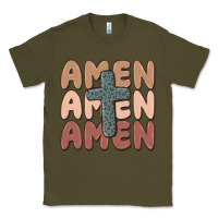 Army Green amen Classic Tee - MaliasSmallBusiness