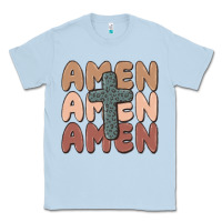 Dusty Blue amen Classic Tee - MaliasSmallBusiness