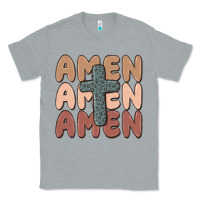 Heather Grey amen Classic Tee - MaliasSmallBusiness