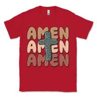 Red amen Classic Tee - MaliasSmallBusiness