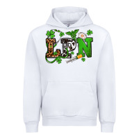 White St. Patrick's Day LPN Urban Hoodie - OliviaCreatesArt