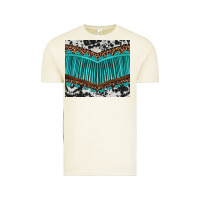 Vintage Arctic western cowhide leopard turquoise fringed Vintage Tee - BarkalooDesign