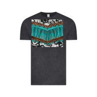 Vintage Black western cowhide leopard turquoise fringed Vintage Tee - BarkalooDesign