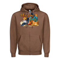 Chestnut Welcome Fall With Crow Zipper Hoodie - LillyAllenDesigns
