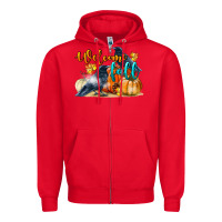Red Welcome Fall With Crow Zipper Hoodie - LillyAllenDesigns