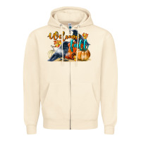 Sandshell Welcome Fall With Crow Zipper Hoodie - LillyAllenDesigns