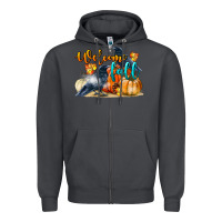 Smoke Welcome Fall With Crow Zipper Hoodie - LillyAllenDesigns